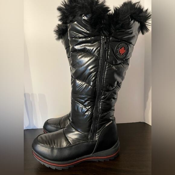 COUGAR CANADA WOMENS TALL FUR BOOTS SIZE 6 NEW - Picture 1 of 7